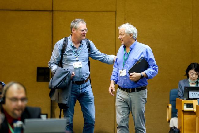 Suhel al-Janabi, ABS Capacity Development Initiative, with Han de Koeijer, EU