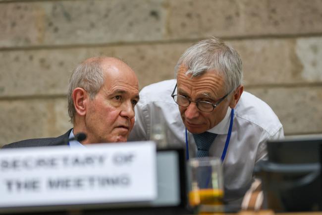 Neil Pratt, Meeting Secretary, with David Cooper, Acting Executive Secretary, CBD