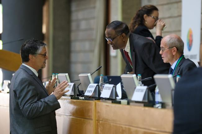 From L-R: Norbert Bärlocher, Switzerland; SBI 4 Chair Chirra Achalender Reddy, India; and Neil Pratt, Meeting Secretary