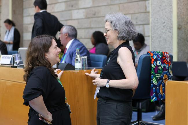 Corina Sarli, Argentina, and Kathryn Garforth, CBD Secretariat