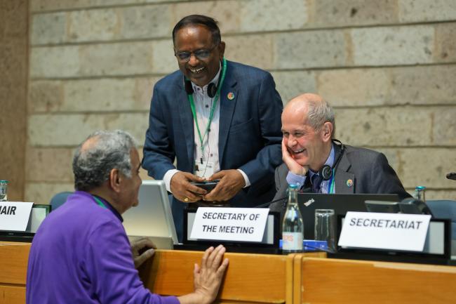 From L-R: Moustafa Fouda, Egypt; SBI 4 Chair Chirra Achalender Reddy, India; and Neil Pratt, Meeting Secretary