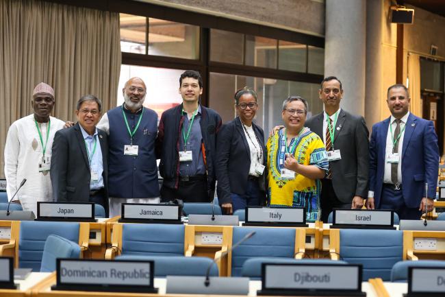 From L-R: Ahmed Labaran, Nigeria; Marcial C. Amaro, Jr., the Philippines; Naeem Ashraf Raja, Pakistan; Jharison Vidal Heidinger, Peru; Gillian Guthrie, Jamaica; Jerome Montemayor, the Philippines; Badrinarayanan Balaji, India; and Ali Neamah Salman, Iraq