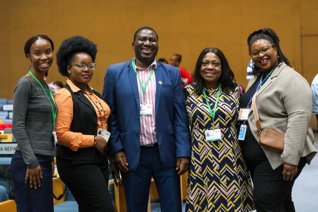 Delegates from Africa with Wadzanayi Goredema-Mandivenyi, CBD Secretariat (right)