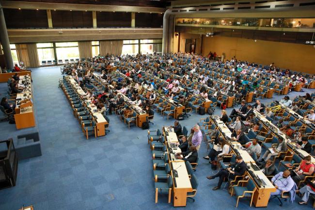 View of the room during the morning plenary