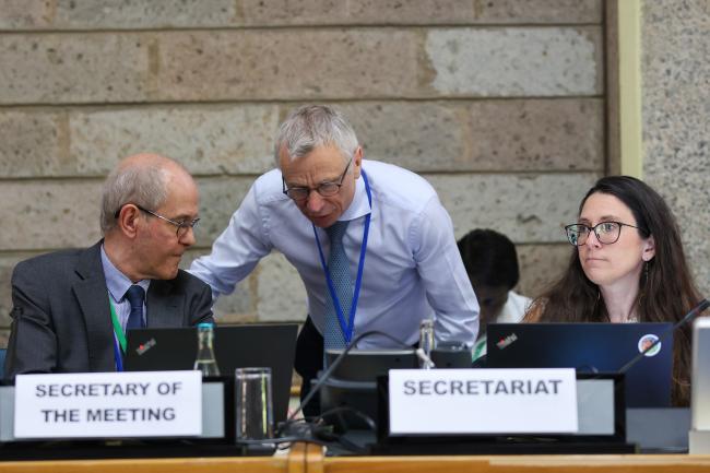 From L-R: Neil Pratt, Meeting Secretary; David Cooper, Acting Executive Secretary, CBD; and Jillian Campbell, CBD Secretariat