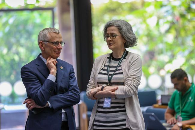 David Cooper, Acting Executive Secretary, CBD, with Kathryn Garforth, CBD Secretariat