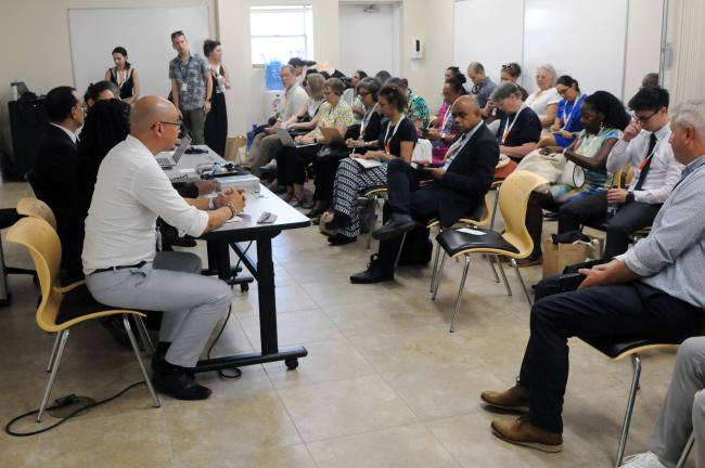 Participants during the second panel of the side event