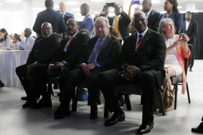 VIPs admire the local performers