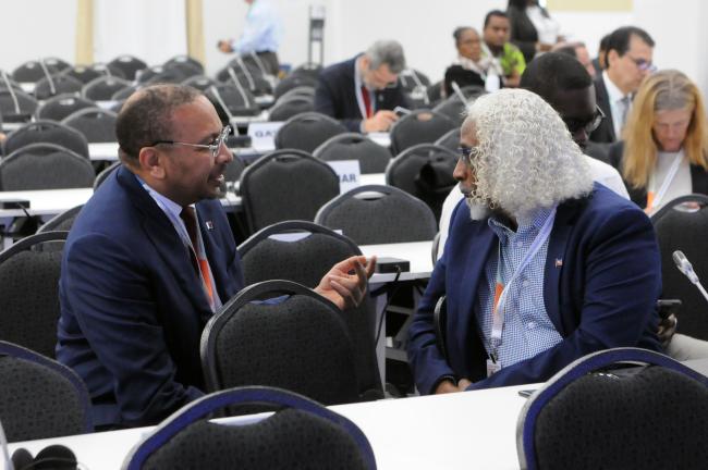 Yaser Awad Al-Abdulla, Qatar, and Marc Anglade, Haiti
