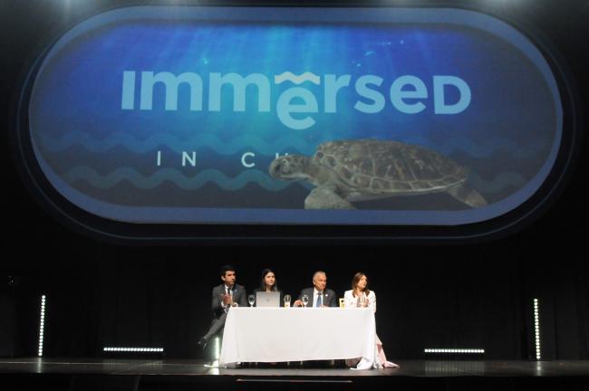 The dais at the beginning of the High-Level Segment on Ocean Action