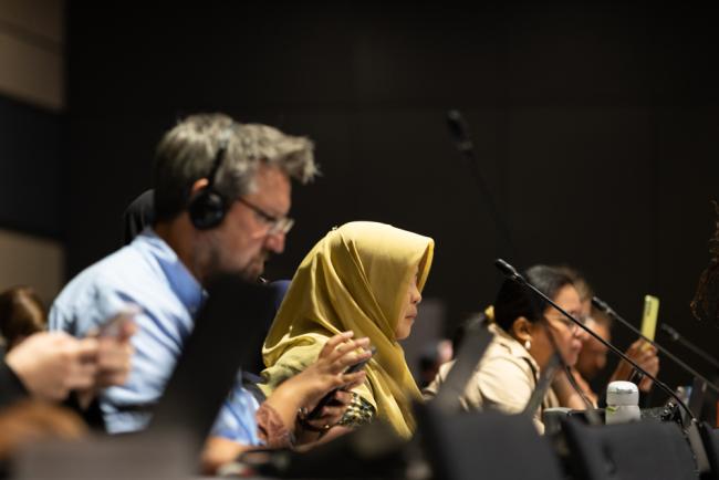 Delegates during the session