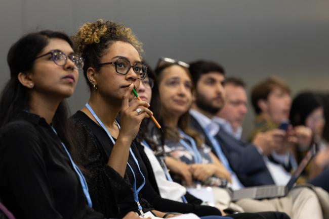 Delegates listen to the presentations