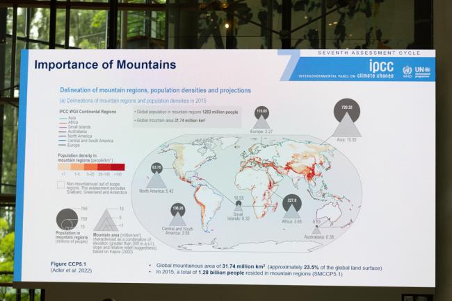 A slide highlights the importance of mountains