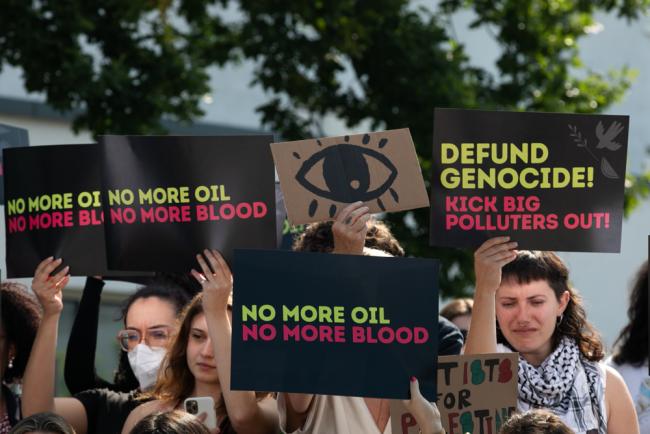 Climate change and Palestine protest