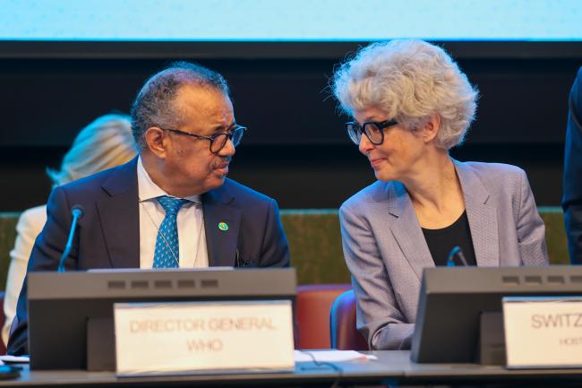 Tedros Adhanom Ghebreyesus, Director-General, WHO, and Katrin Schneeberger, Director of the Federal Office for the Environment, Switzerland