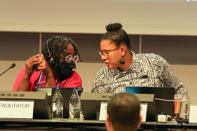 Contact Group 4 Co-Facilitators Toks Akinseye, UK, and Safiya Sawney, Grenada