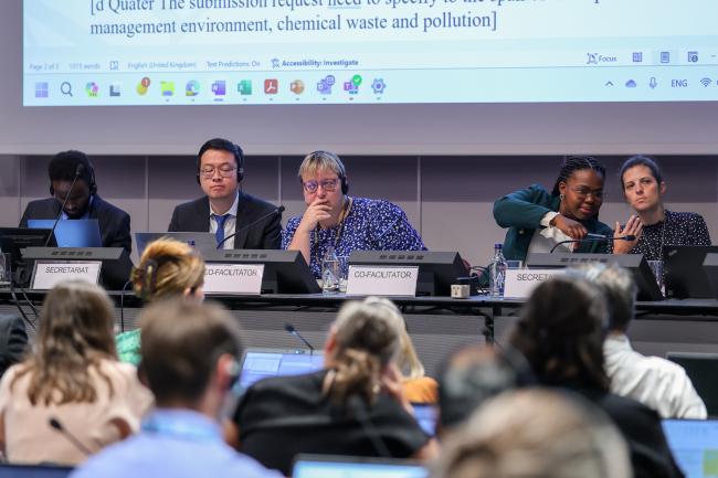 View of the dais during Contact Group 2