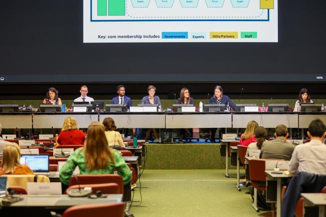 View of the dais during Contact Group 1