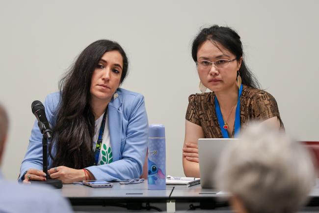 Dalia Fernanda Márquez Añez, Juventud Unida en Acción, and Melissa Wang, Greenpeace International