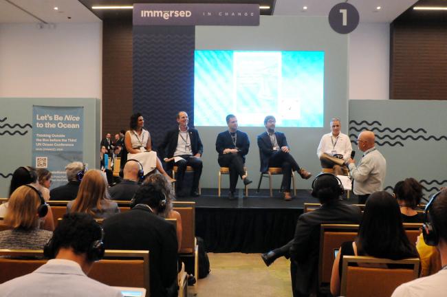Interactive Dialogue with Diva Amon, Deep Ocean Stewardship Initiative (DOSI); Richard Brisius, The Ocean Race; Markus Reymann, TBA21; Julien Rochette, Institute for Sustainable Development and International Relations (IDDRI), and and Joaquin de la Torre, International Fund for Animal Welfare (IFAW)