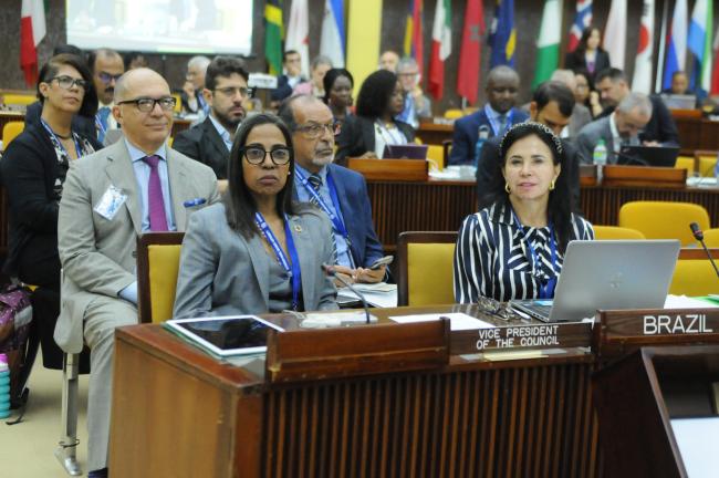 The Brazilian delegation during Monday's session