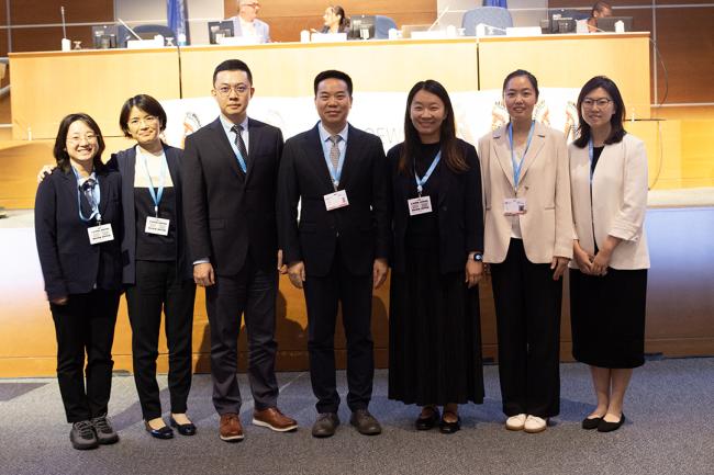 Chinese delegation posed for a group photo - OEWG46 - 12July2024