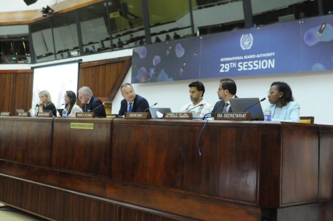 The dais during formal setting of the Council meeting