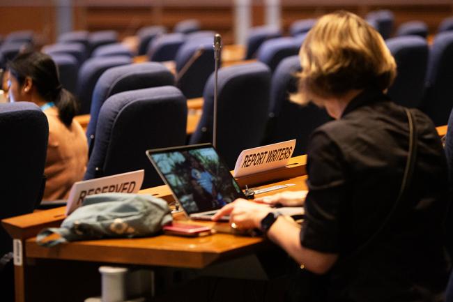 Delegate during plenary - OEWG46 - 8July2024