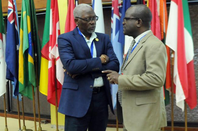 Godfrey Rolle, the Bahamas, and Eden Charles, Interim Director-General of the Enterprise