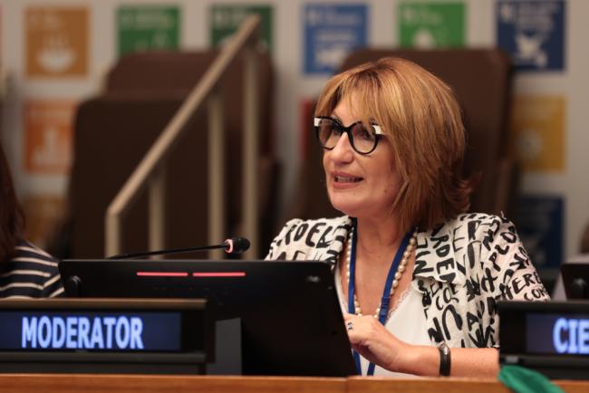 Moderator Emilia Saiz, Secretary General, United Cities and Local Governments (UCLG)