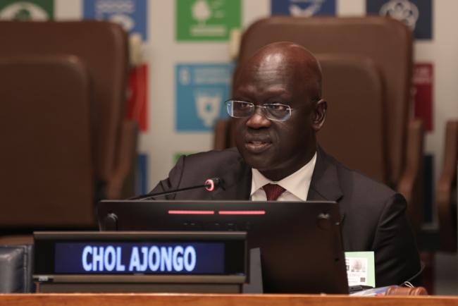 Chol Ajongo, Permanent Representative of South Sudan to UN Environment Programme (UNEP) and UN-Habitat, and Co-Chair, Board of the 10YFP