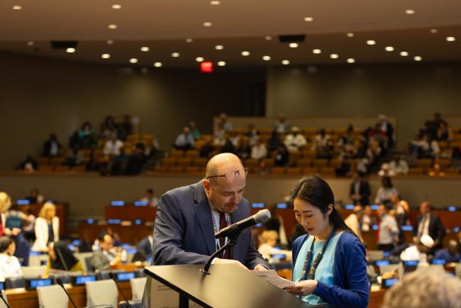 The UN DESA Secretariat prepares at the start of the day