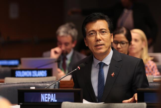 Lok Bahadur Thapa, Permanent Representative of Nepal to the UN, and Chair, LDC Group