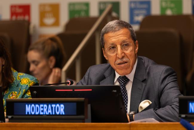 Moderator Oman Hilale, Permanent Representative of Morocco to the UN