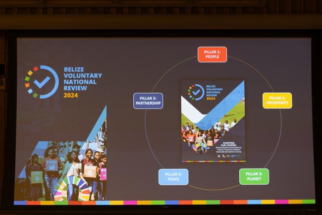 Belize highlights that their VNR is centered around five key pillars