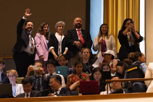 Delegates around UNGA