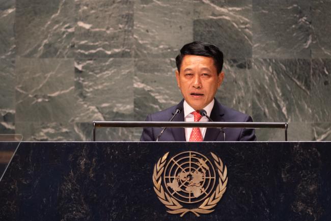 Saleumxay Kommasith, Deputy Prime MInister and Minister of Foreign Affairs, Lao, on behalf of the Association of Southeast Asian Nations (ASEAN)