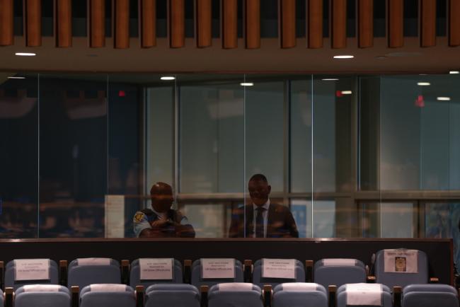 UN Security watches over the session
