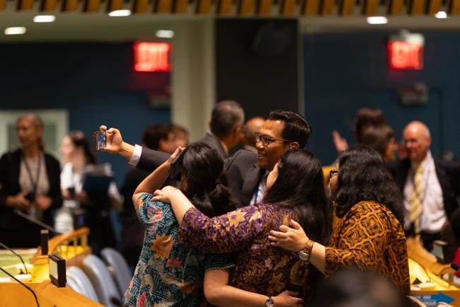 Delegates around UNGA