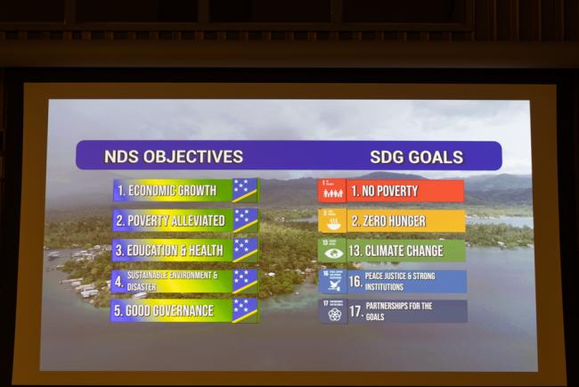 The Solomon Island's VNR report highlights how the SDGs are aligned with their national development goals
