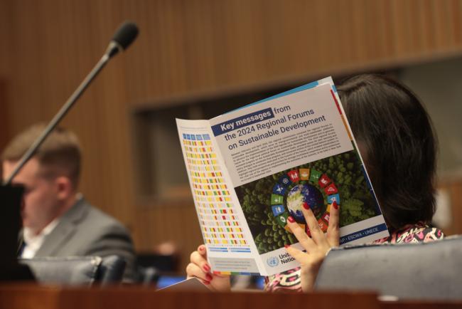 On the penultimate day of HLPF 2024, delegates read an update about how the SDGs are being implemented across the region