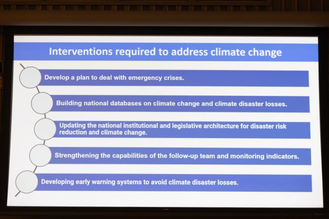 Yemen's VNR report highlights the interventions required to achieve SDG 13 (climate action)