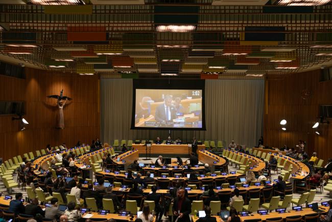 Delegates gather in the Trusteeship Council for the general debate