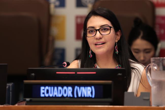 Sariha Moya, National Planning Secretary, Ecuador