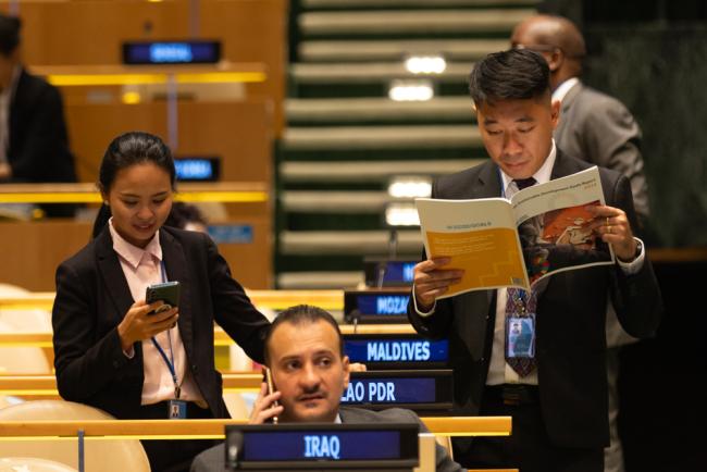 Delegates review the Sustainable Development Goals Report for 2024