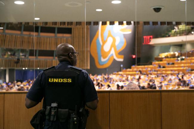 UN Security around the venue