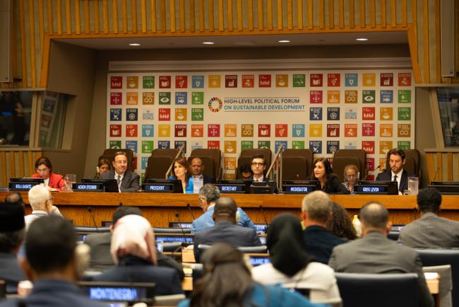 Delegates gather to discuss SDG 17 and interlinkages with other SDGs