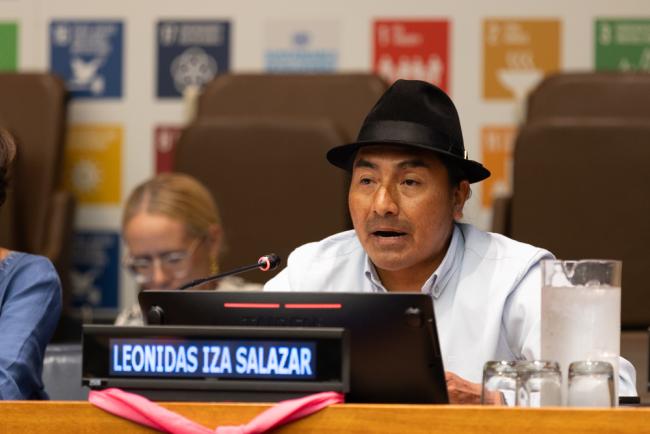 Leonidas Iza Salazar, President, Confederation of Indigenous Nationalities of Ecuador (CONAIE)