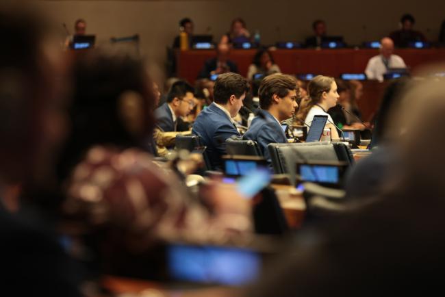 Delegates gather to hear an update on SDG 2