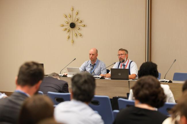 View of the room during the CG